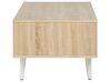 Coffee Table with Drawer White and Light Wood SWANSEA_722632