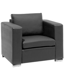 Musta nahkaverhoiltu nojatuoli HELSINKI