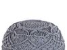 Bavlnená makramé taburetka ⌀ 40 cm sivá KAYSERI_801207
