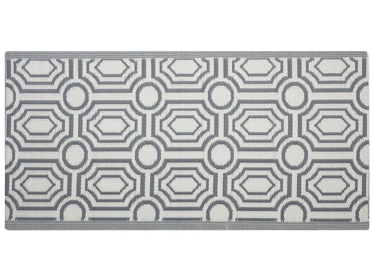Obojstranný vonkajší koberec 90 x 180 cm sivý BIDAR_716319