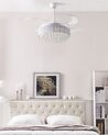 Retractable Blades Ceiling Fan with Light White PEEL_792414