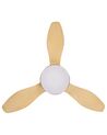 Ceiling Fan with Light Silver with Light Wood BANDERAS_870948