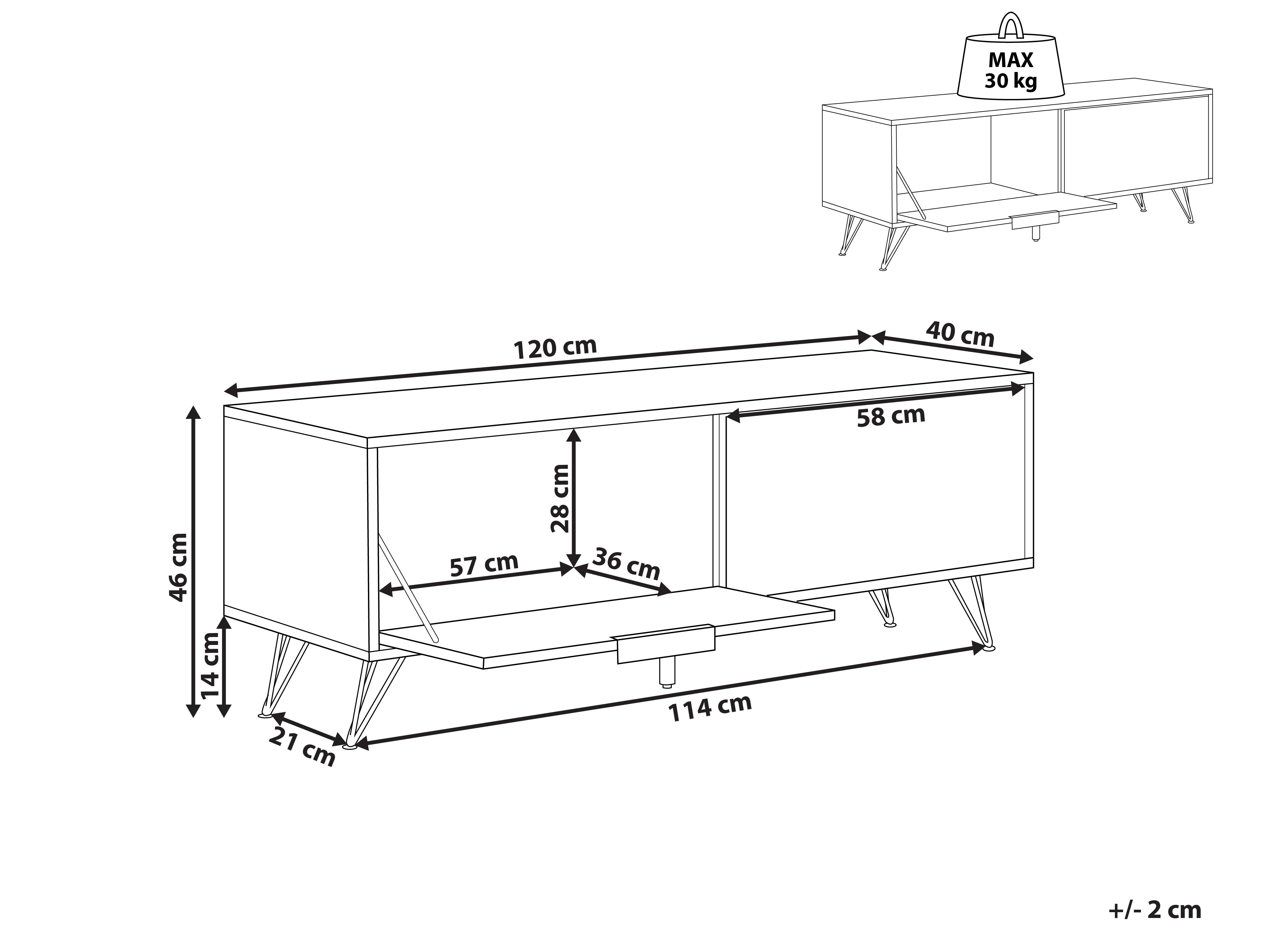 TV Stand Concrete Effect HALSTON Beliani.co.uk