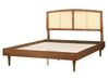 EU King Size Bed with LED Light Wood VARZY_899902