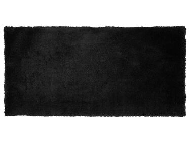Tappeto shaggy nero 80 x 150 cm EVREN