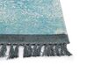 Teppich Viskose hellblau / beige 80 x 150 cm cm orientalisches Muster Kurzflor AKARSU_837042