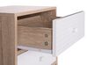 5 Drawer Chest Light Wood and White FOLEY_753827