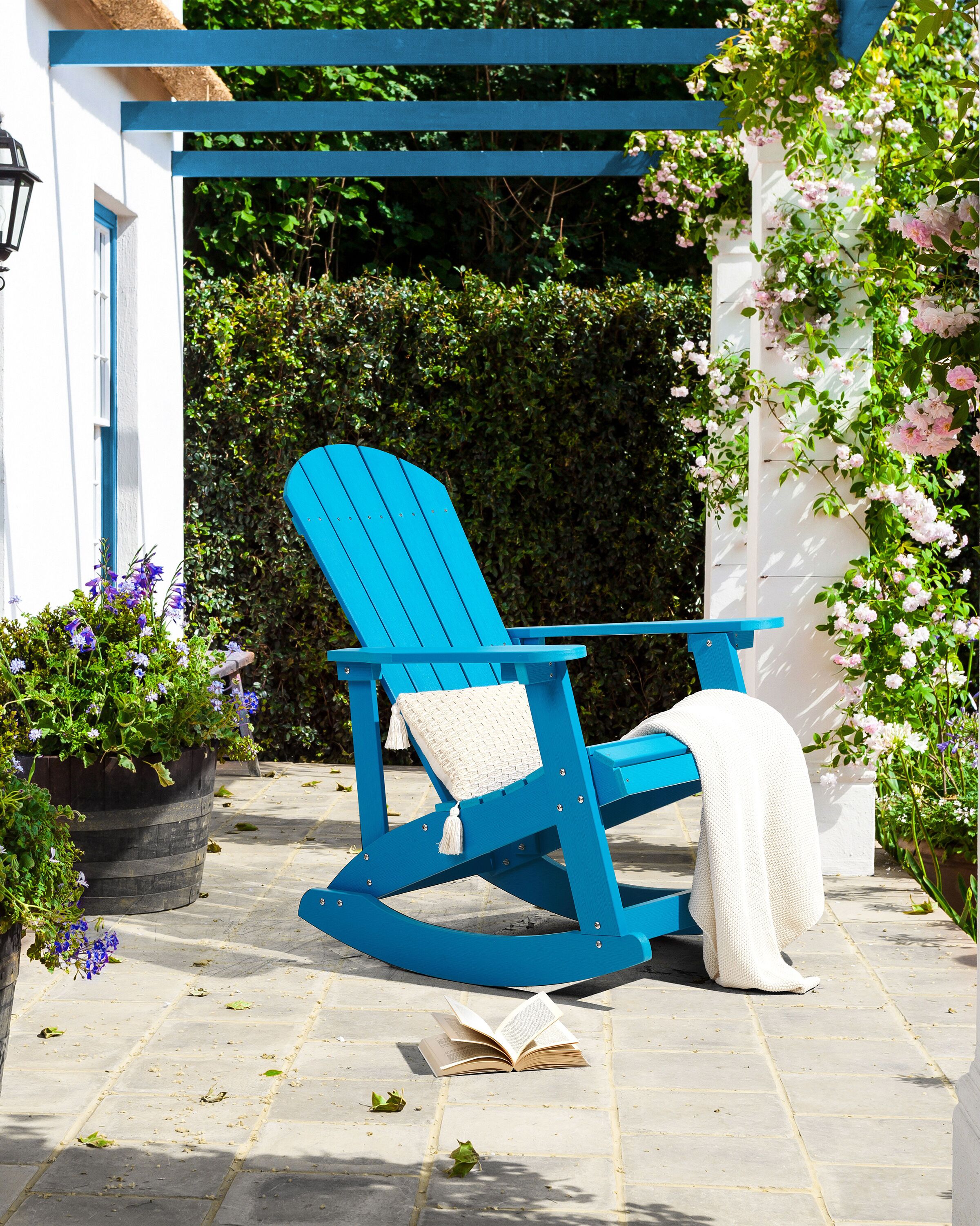 Garden Rocking Chair Blue ADIRONDACK | Beliani.co.uk