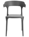 Set of 4 Dining Chairs Dark Grey GUBBIO _862346