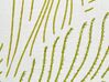 Almofada decorativa com padrão de folhas em algodão branco e verde 30 x 50 cm SPANDOREA_892751