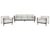 Aluminium Garden Set 3 Seater Sofa with Armchairs Light Grey ESPERIA_868682