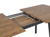 Table à manger extensible effet bois foncé et noire 160/200 x 90 cm SALVADOR_785998