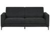 Conjunto de sofás com 6 lugares em tecido preto FENES_897857