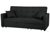Sofá cama 3 plazas tapizado negro GLOMMA_718000