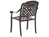 Set di 4 sedie da giardino alluminio marrone scuro MANFRIA_765573