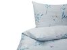 Housse de couette en coton motif floral 135 x 200 cm bleu clair EVERGREEN_815214