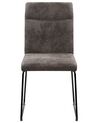Set of 2 Fabric Dining Chairs Grey NEVADA_694519