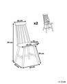 Conjunto de 2 sillas de comedor de madera de caucho negro BURBANK_816783