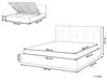 Čalúnená posteľ s úložným priestorom 180 x 200 cm sivá LORIENT_827063