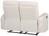 2 Seater Velvet Manual Recliner Sofa White VERDAL_904772