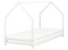 Wooden Kids House Bed EU Single Size White APPY_911204