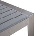Salon de jardin en aluminium coussin en tissu gris clair table basse incluse SALERNO_679514