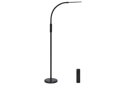 Convertible LED Floor and Clamp-On Lamp with Remote Control Black APUS