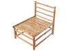 Conjunto esquinero de jardín 5 plazas con sillón de bambú gris pardo CERRETO_908898