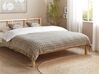 Narzuta na łóżko bawełniana 150 x 200 cm szarobeżowa BERE_918069
