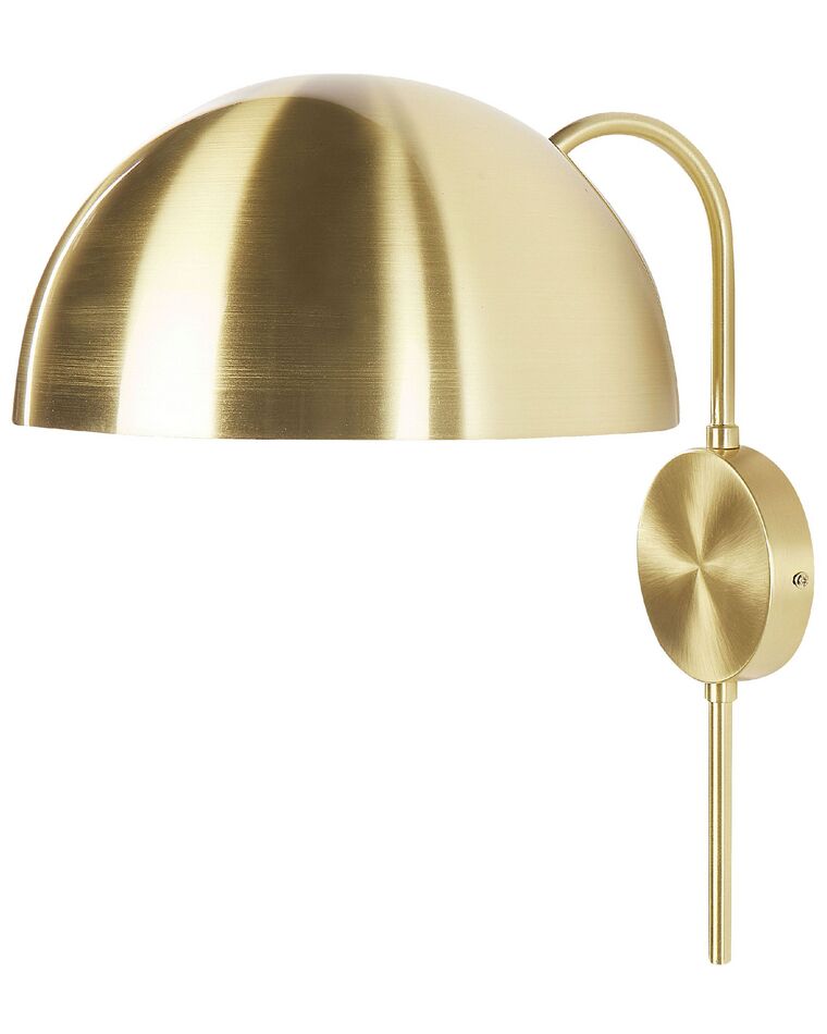 Lampa ścienna metalowa złota WAMPU_883146