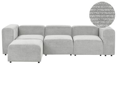 3-Sitzer Sofa Cord grau mit Ottomane FALSTERBO