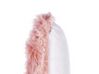 Set of 2 Faux Fur Cushions 42 x 42 cm Pink LUBHA_801541