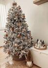Künstlicher Weihnachtsbaum schneebedeckt 180 cm weiß FORAKER_838277