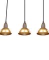 4 Light Metal Pendant Lamp Brass CASTALY_878389