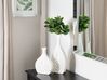 Dekoratívna kameninová váza 25 cm biela THAPSUS_857668