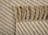 Teppich beige 50 x 80 cm Streifenmuster Kurzflor zweiseitig ALADAG_791017