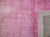 Matto viskoosi harmaa/vaaleanpunainen 160 x 230 cm ERCIS_710156