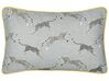 Conjunto 2 almofadas decorativas com padrão de chita em algodão cinzento 30 x 50 cm ARALES_893082