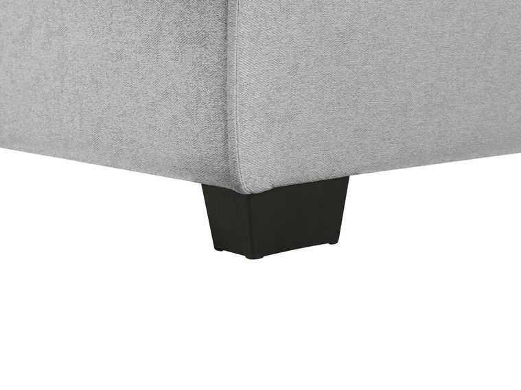 Left Hand Fabric Corner Sofa Bed Light Grey ROMEDAL Beliani.co.uk