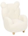 Cadeira para crianças forma de urso branco-creme MELBU_886876