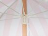 Sonnenschirm ⌀ 150 cm rosa / weiss mit Volant MONDELLO_848600
