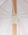 Parasol de jardin ⌀ 150 cm rose et blanc MONDELLO_848600