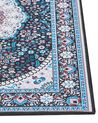 Teppich blau / schwarz 80 x 240 cm orientalisches Muster Kurzflor GEDIZ_886654