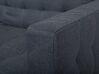 Left Hand Modular Fabric Sofa with Ottoman Dark Grey ABERDEEN_718827