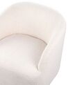 Fotel obrotowy boucle biały LAVIK_848061