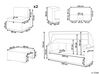 Conjunto de jardim modular 6 lugares em rattan castanho e almofadas cinzentas CORTE_810309