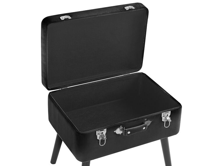 Velvet Storage Stool Black MALLARD Beliani.de