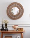 Round Bamboo Wall Mirror ø 62 cm Light Brown CACOMA_822237