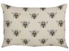 Set of 2 Outdoor Cushions Bee Pattern 40 x 60 cm Beige CANNETO_881402