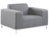 Lounge Set Polsterbezug grau / weisses Gestell 5-Sitzer ROVIGO_784933